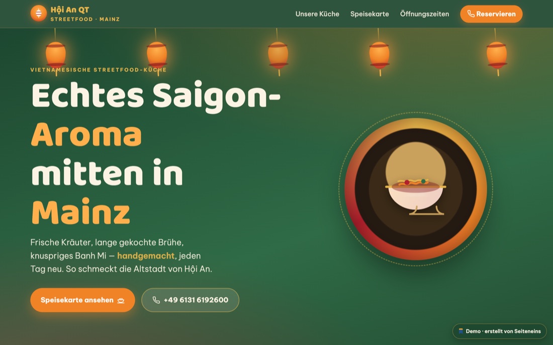 Website-Beispiel Hoi An QT – Restaurant